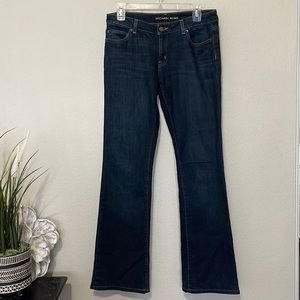 MICHAEL KORS WOMEN'S DARK WASH BOOT CUT DENIM JEANS